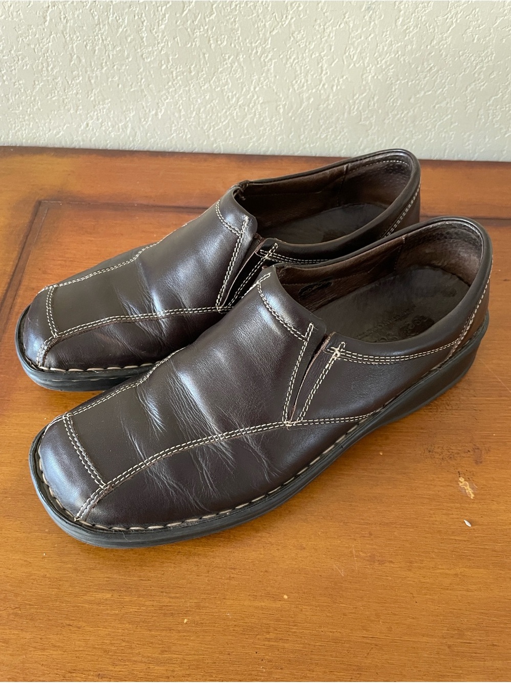 Josef Seibel Comfort Shoes Women’s US 9/9.5 EU 40 Brown Leather Loafer Casual